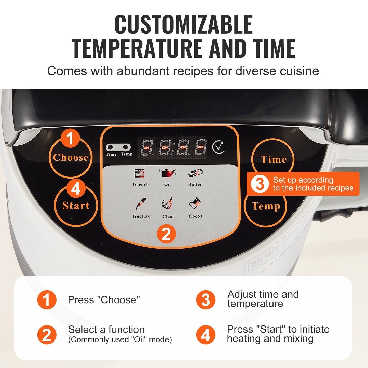 Butter Infuser Machine, 6 Functions Herbal Infuser, Magic Butter Machine & Oil Infusion Machine with Customizable Temperature And Time, Herbal Recipe Book & All Accessories Included