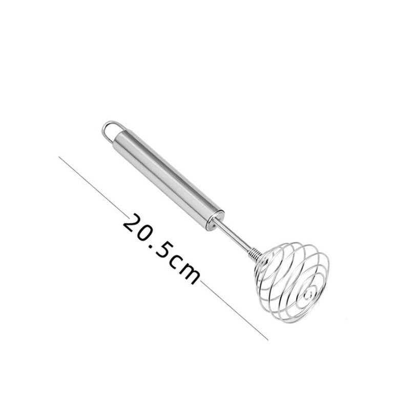 Spiral Egg Whisk Stainless Steel Lightweight Non-Toxic Kitchen Gadget Manual Blender Hand Whisk for Baking Beverage Cooking